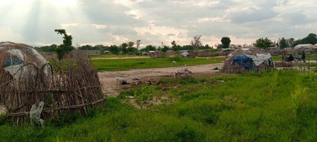 Le site servant de camp de déplacés à Nguetchéwé, dans la région de l’Extrême-Nord du Cameroun, photographié le 10 août 2020. 