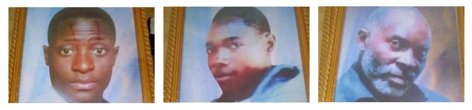 From left to right: members from the UDPS political party Héritier Mpiana, Mardoché Matanda, and Dodo Ntumba. Their bodies were recovered from the Lubumbashi river in the Democratic Republic of Congo a few days after a political protest that took place on July 9, 2020.