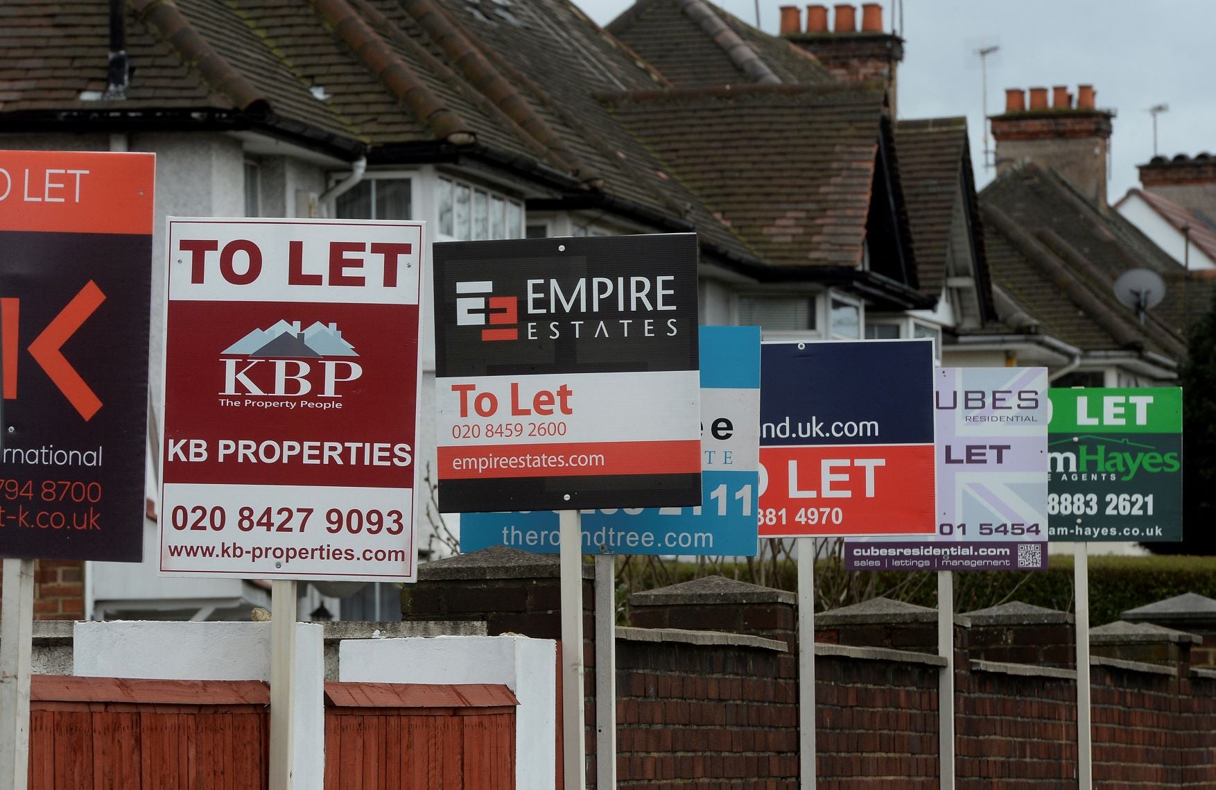 Letting agents boards in London, March 2016. 