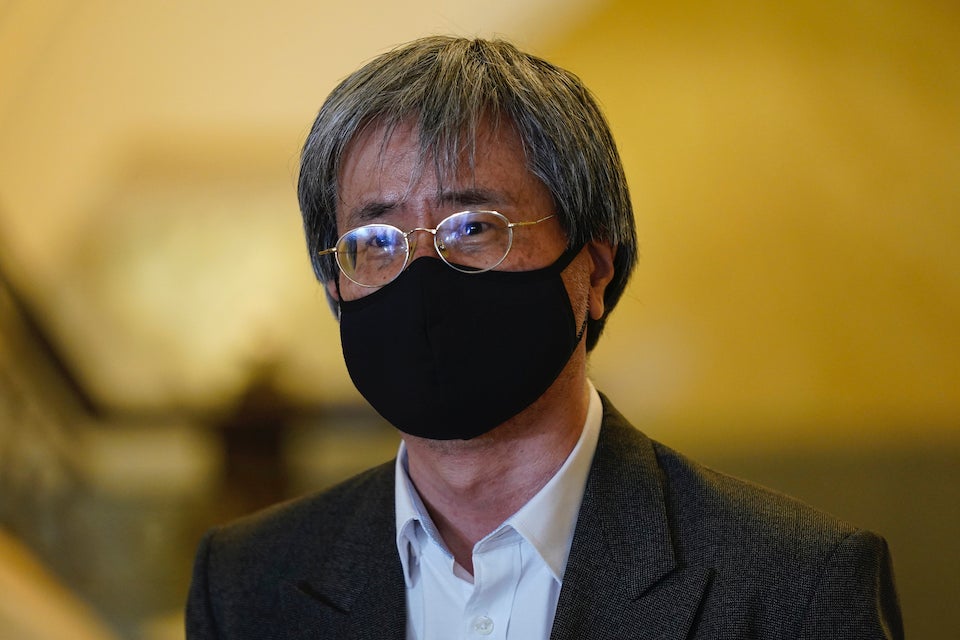 Malaysiakini's editor-in-chief Steven Gan speaks to the media at the Federal Court in in Putrajaya, Malaysia on February 19, 2021. 