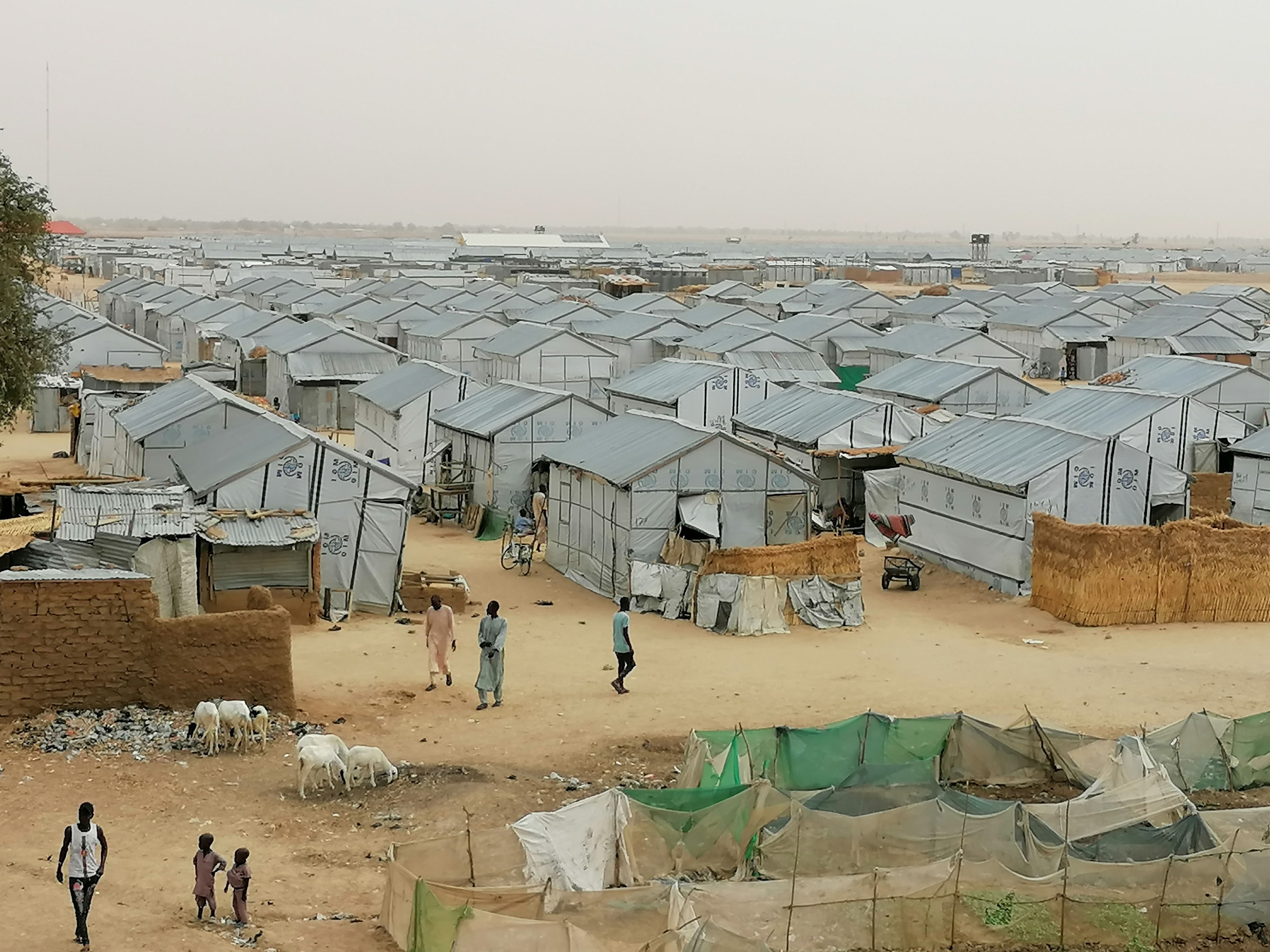 The Bakassi Internally Displaced People's camp in Maiduguri, Nigeria, March 2020. 