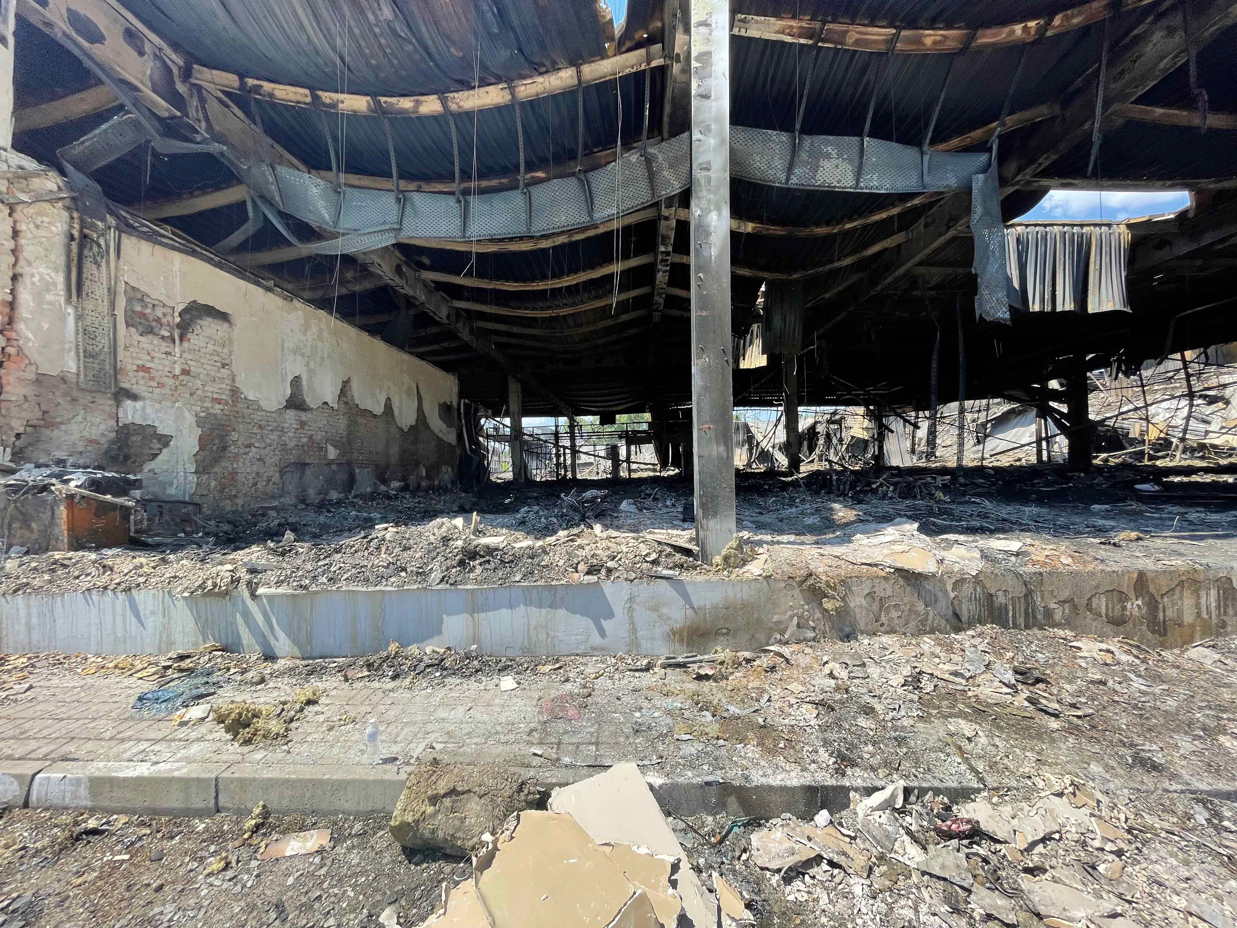 Kremenchuk shopping center after the attack. Photo taken on June 28, 2022.