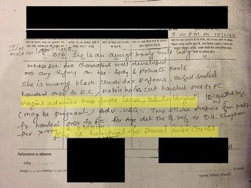 "Gayatri's" legal-medico report