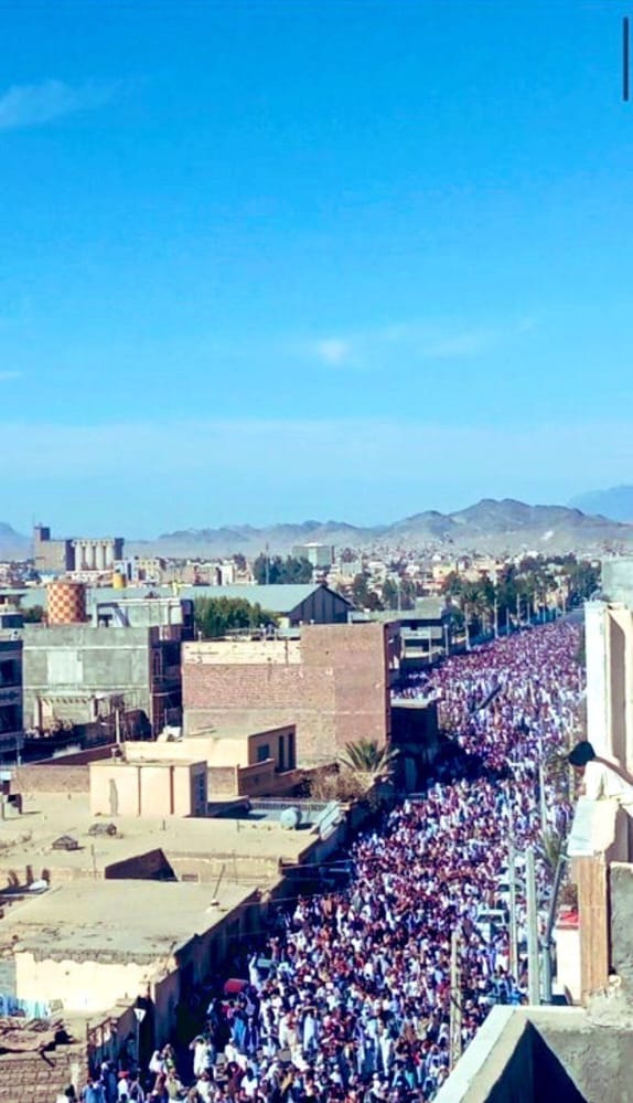 متظاهرون في زاهدان، إيران، 28 أكتوبر/تشرين الأول 2022.