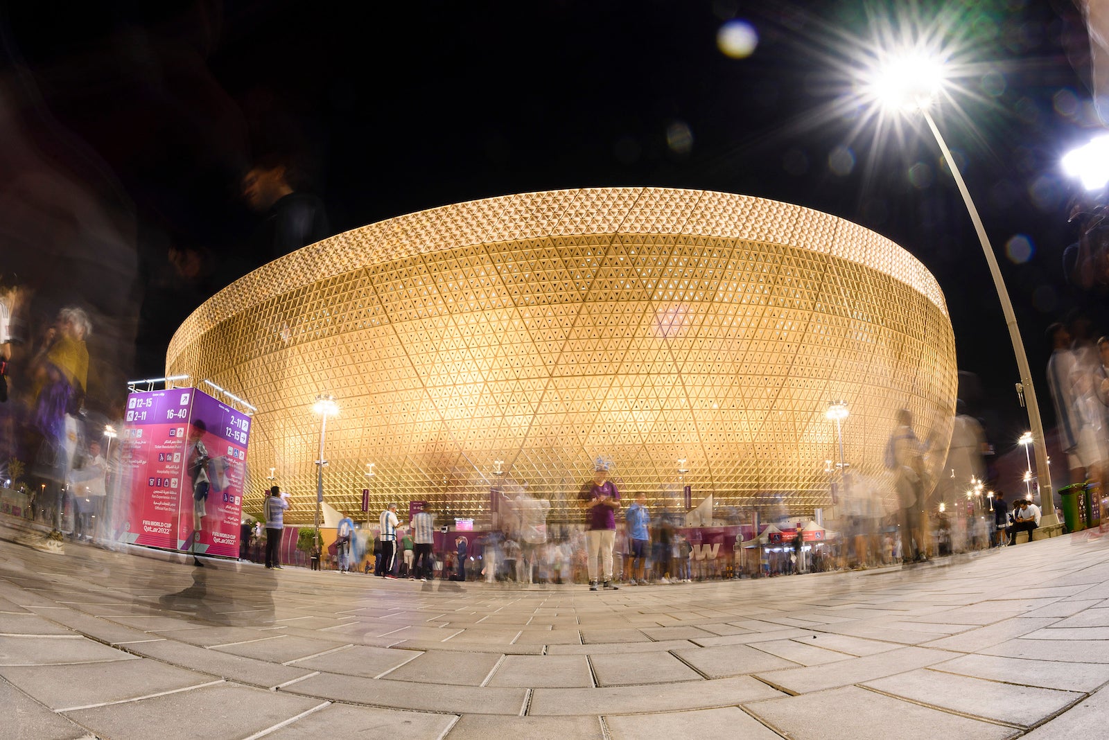 Le stade Lusail à Lusail, au Qatar, où se jouera la finale de la Coupe du monde de football 2022, le 18 décembre 2022.