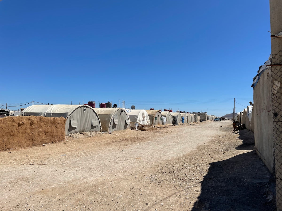 The Serekaniye Camp, which as of August 1, 2023, hosted about 15,570 internally displaced people, Al-Hasakeh governorate, Syria, May 2023. 