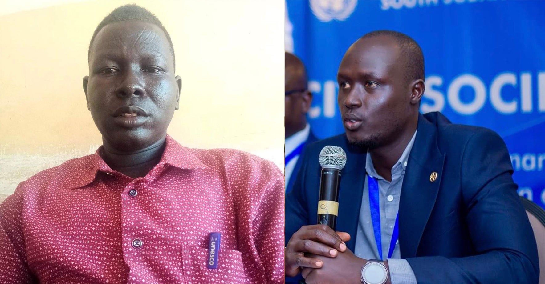 Aleu Anyieth (left) and Bol Deng Bol (right).