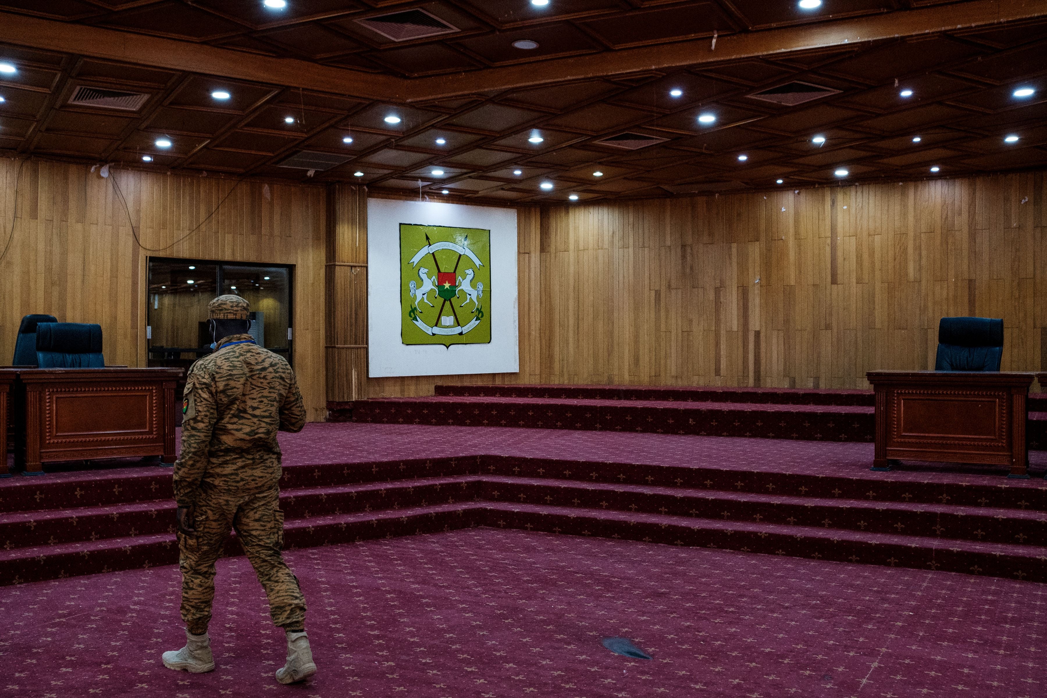 A court room in Ouagadougou, Burkina Faso, February 3, 2022.