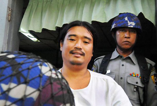 Patrick Kum Jaa Lee leaves the courthouse in Rangoon’s Hlaing Township after a hearing on December 22, 2015.