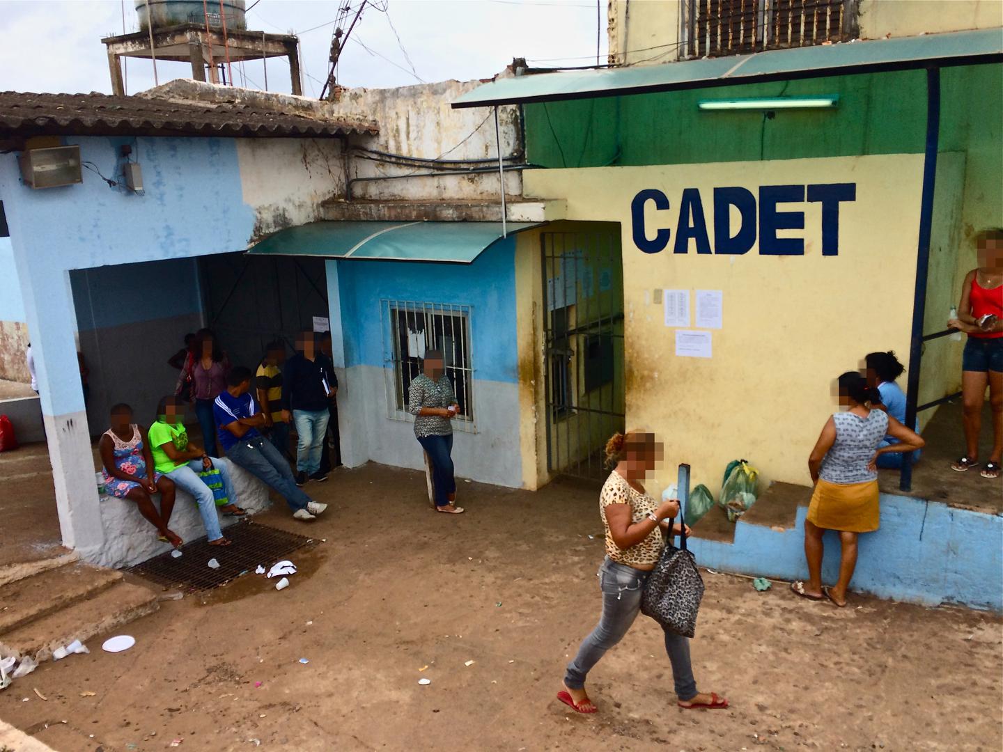 Entrada para a Casa de Detenção (Cadet), uma das unidades do Complexo Penitenciário de Pedrinhas. 