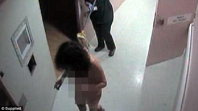 Miriam Merten shown on CCTV footage from a government hospital in New South Wales, Australia, 2014.