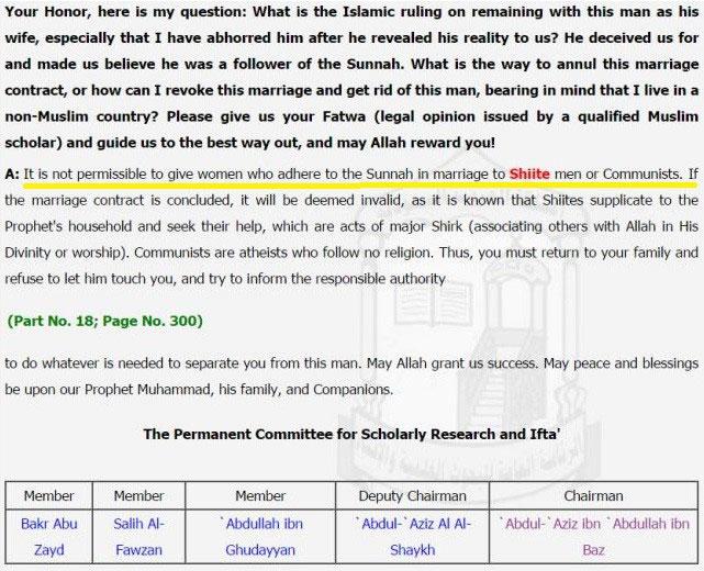 Fatwas of the Permanent Committee, A Muslim man marrying a Kafir, Fatwa no. 20011