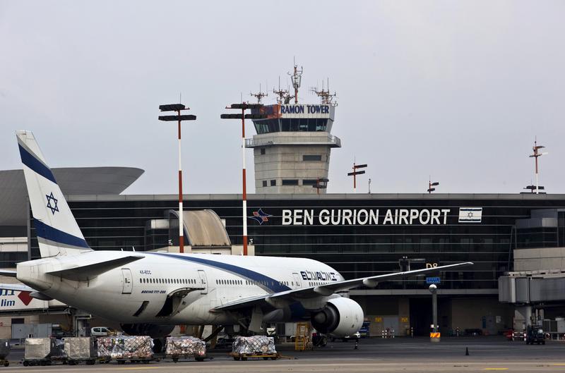 Photo of an aircraft at Ben Gurion International Airport near Tel Aviv, Israel on July 14, 2015. 