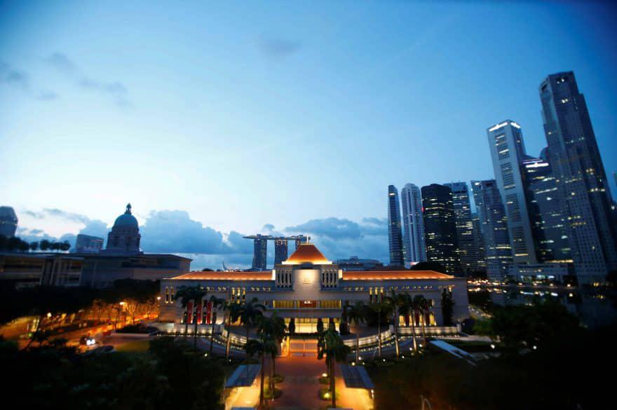 Gedung parlemen di Singapura, Agustus 2016