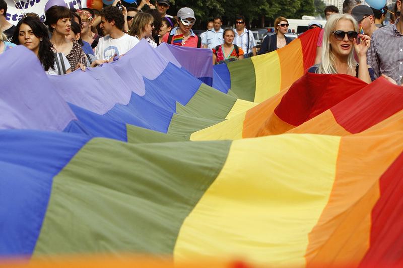 Members of Romania's gay community attend the GayFest Parade 2011 in Bucharest June 4, 2011.