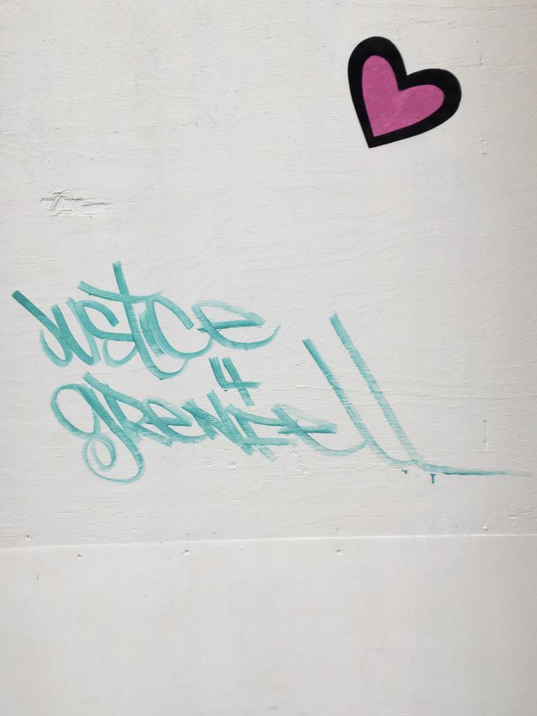 Street art in Ladbroke Grove, West London, commemorating the victims of Grenfell Tower fire, December 2017.