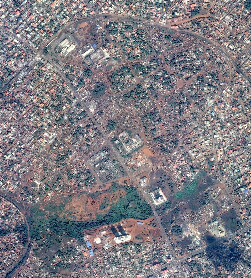 The Kaporo Rails, Kipé 2 and Dimesse neighborhoods in Conakry on December 22, 2018.