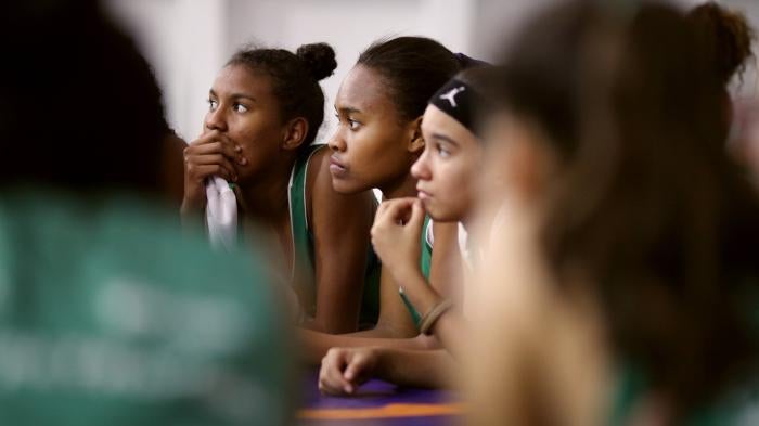 Adolescent girls in Brazil take part in a program where they receive information on sexual and reproductive health, learn to confront gender inequalities, and develop leadership skills, Rio de Janeiro, July 16, 2016. 