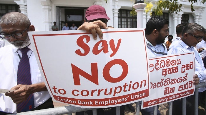 Protesters in Colombo, Sri Lanka, March 14, 2023. 