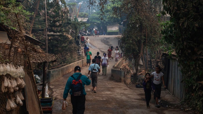 Refugees at the Mae La refugee camp in Mae Sot, Thailand, March 5, 2025. 