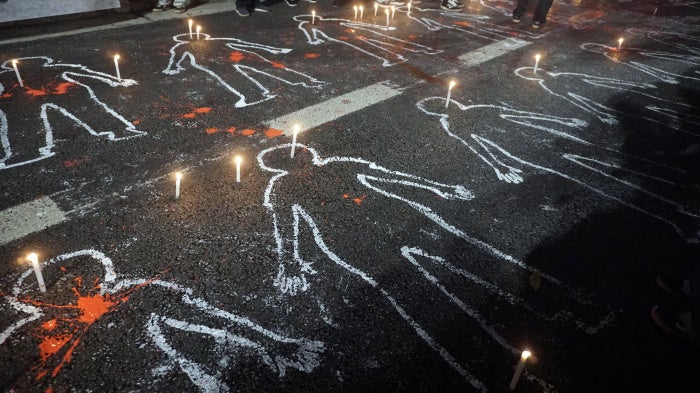 Demonstration against police raid in Rio de Janeiro
