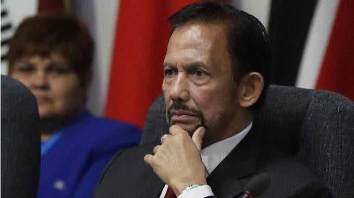 Le sultan de Brunei Hassanal Bolkiah, photographié lors d’une réunion des chefs de gouvernement du Commonwealth (CHOGM) à Londres, le jeudi 19 avril 2018.