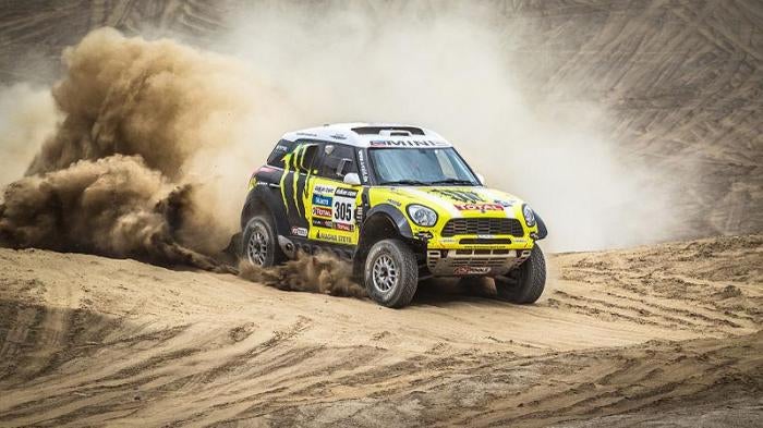 A contestant in the 2013 Dakar Rally
