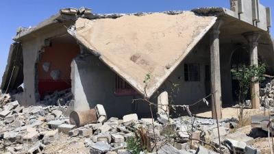 House destroyed with a bulldozer in Qarah Tappah May 2016. 