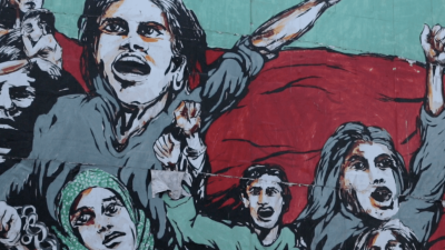 Graffiti art that calls for respecting freedom of expression in India.