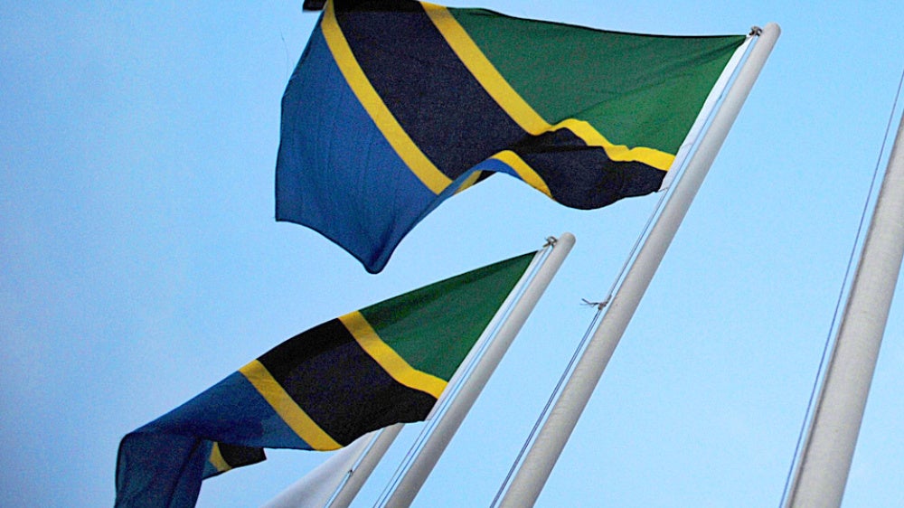The flag of the United Republic of Tanzania.