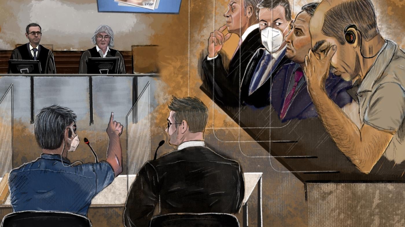 Illustration of a court proceeding