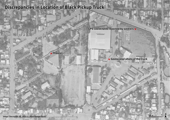 Annotated satellite image