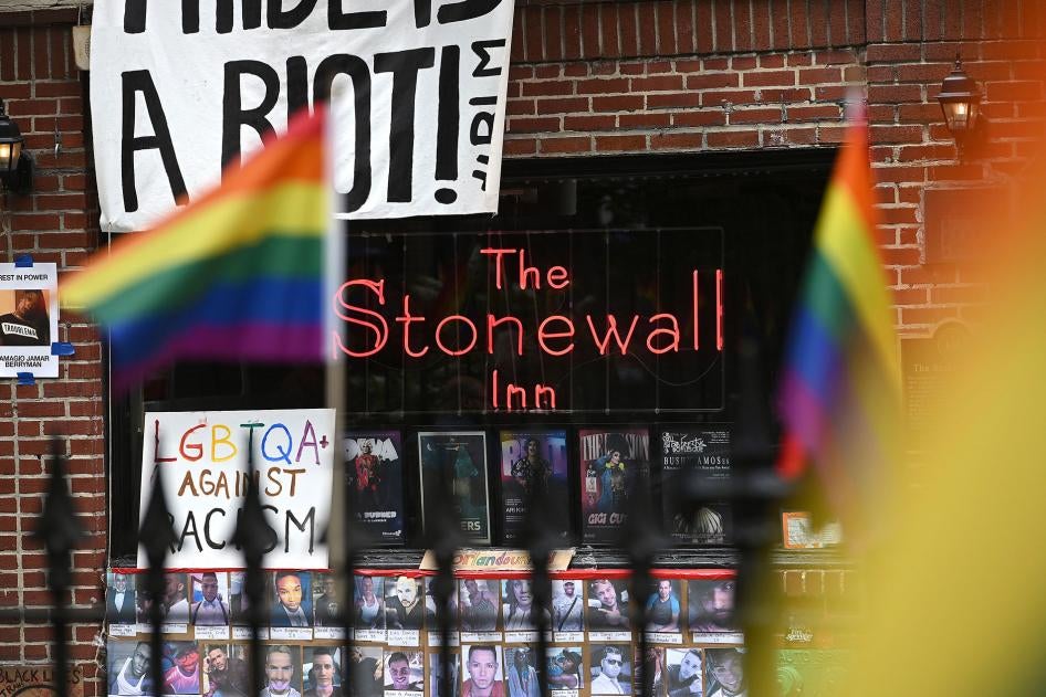 A view of The Stonewall Inn in New York City's Greenwich Village, June 15, 2020.