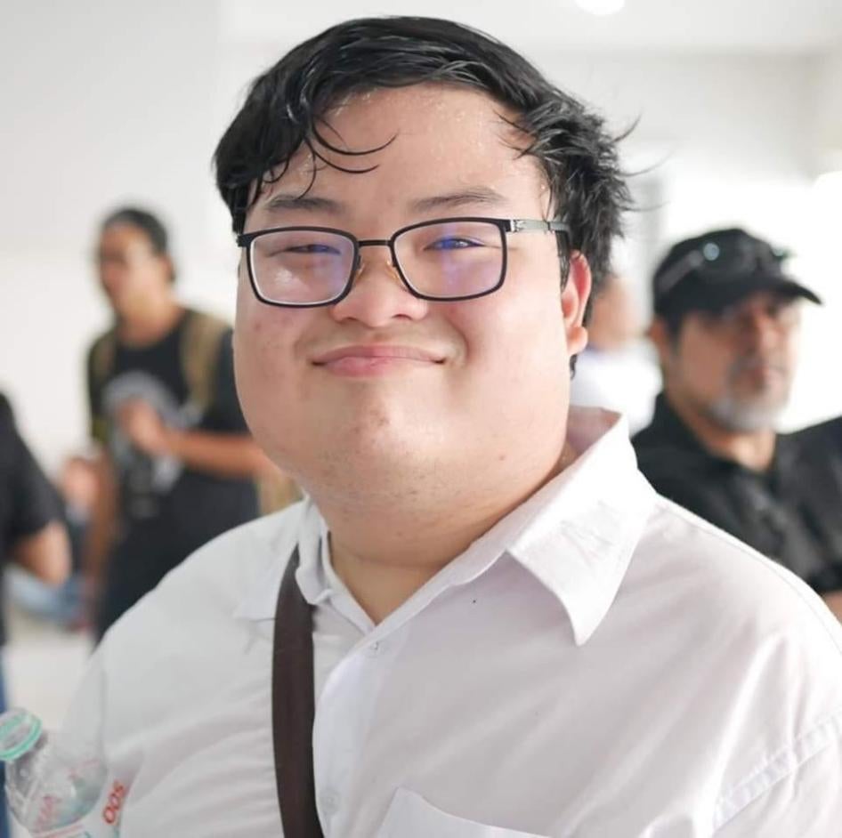 Thai student activist Parit Chiwarak was arrested on August 14, 2020, and charged with sedition for his role in a peaceful pro-democracy protest.