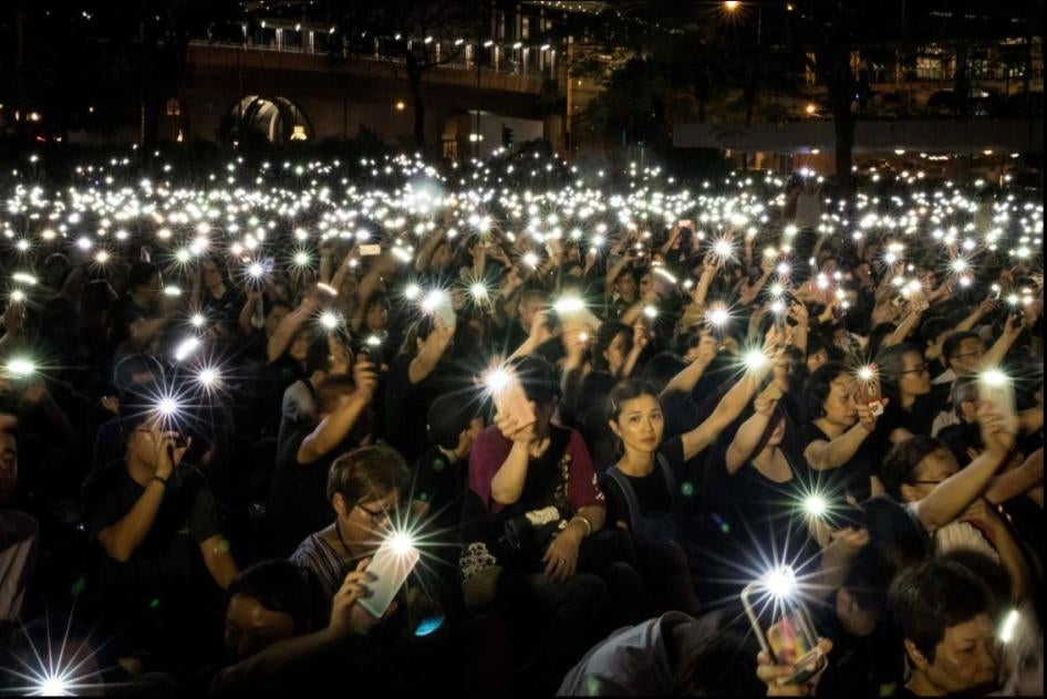 Protesters in Hong Kong, July 5, 2019.   © 2019 Chris McGrath/Getty Images