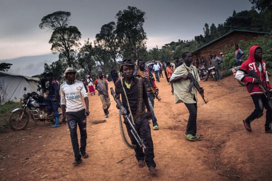 Militiamen of the armed group URDPC/CODECO in the village of Wadda, Ituri Province, northeastern Democratic Republic of Congo on September 19, 2020.