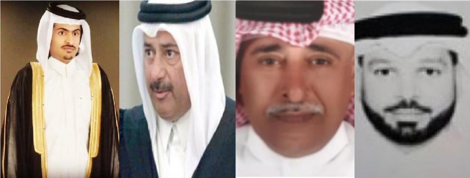 From Left to Right: Saud Khalifa al-Thani, Najeeb al-Nueimi, Abdullah al-Mohannadi, Muhammad al-Sulaiti.