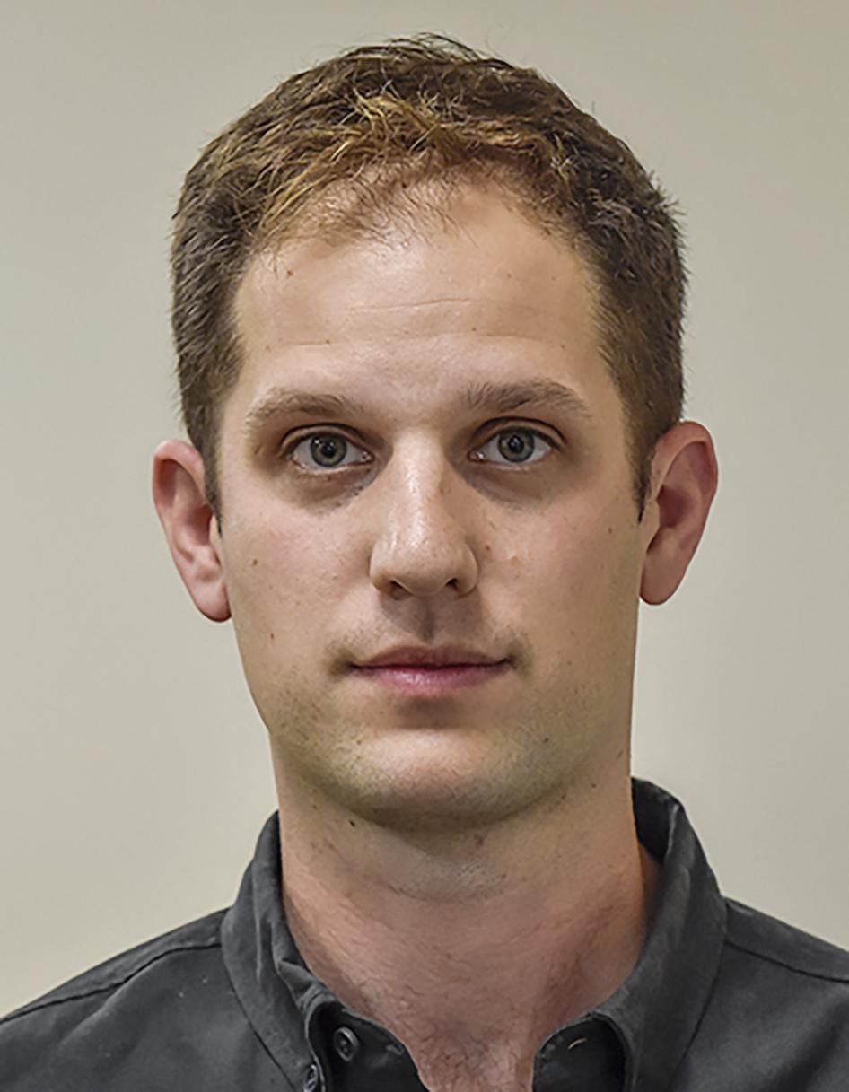 ID photo of Evan Gershkovich, an American reporter for the Wall Street Journal. 