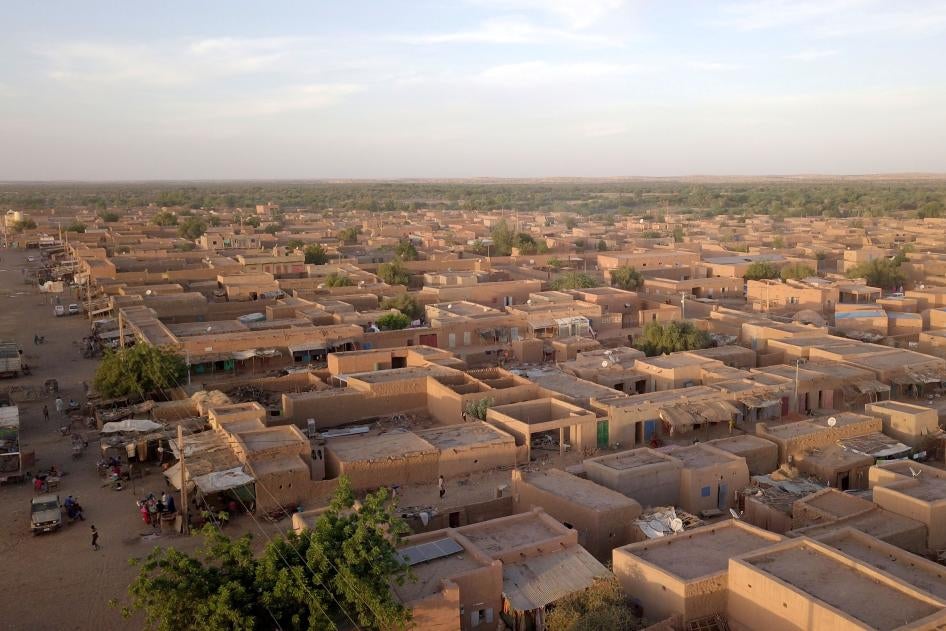 An aerial view of the town of Ménaka, Mali, on November 22, 2020. 