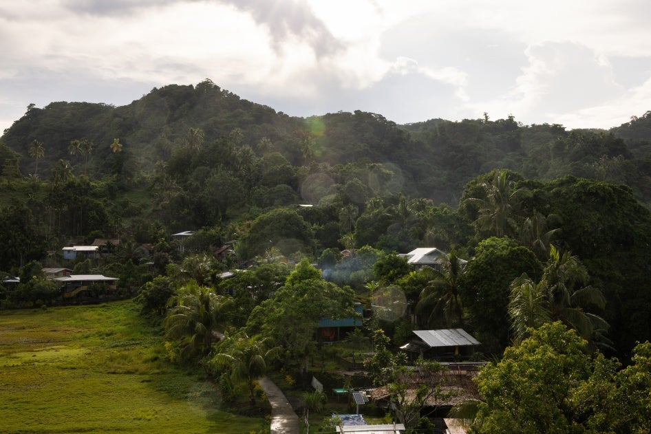 The upper limits of the designated new site in mainland Malaita,