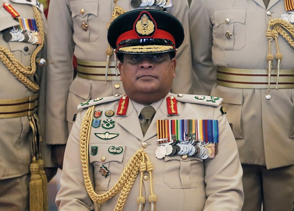 Then-Sri Lankan army chief Gen. Shavendra Silva during an event at the army headquarters in Colombo
