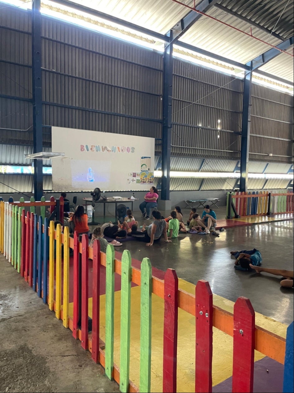 The children’s play area in Costa Rica’s migration reception center in Puntarenas, near the Panamanian border. 