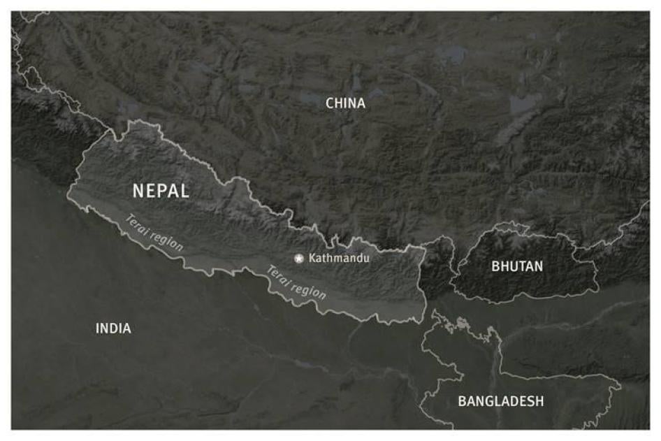 map of nepal