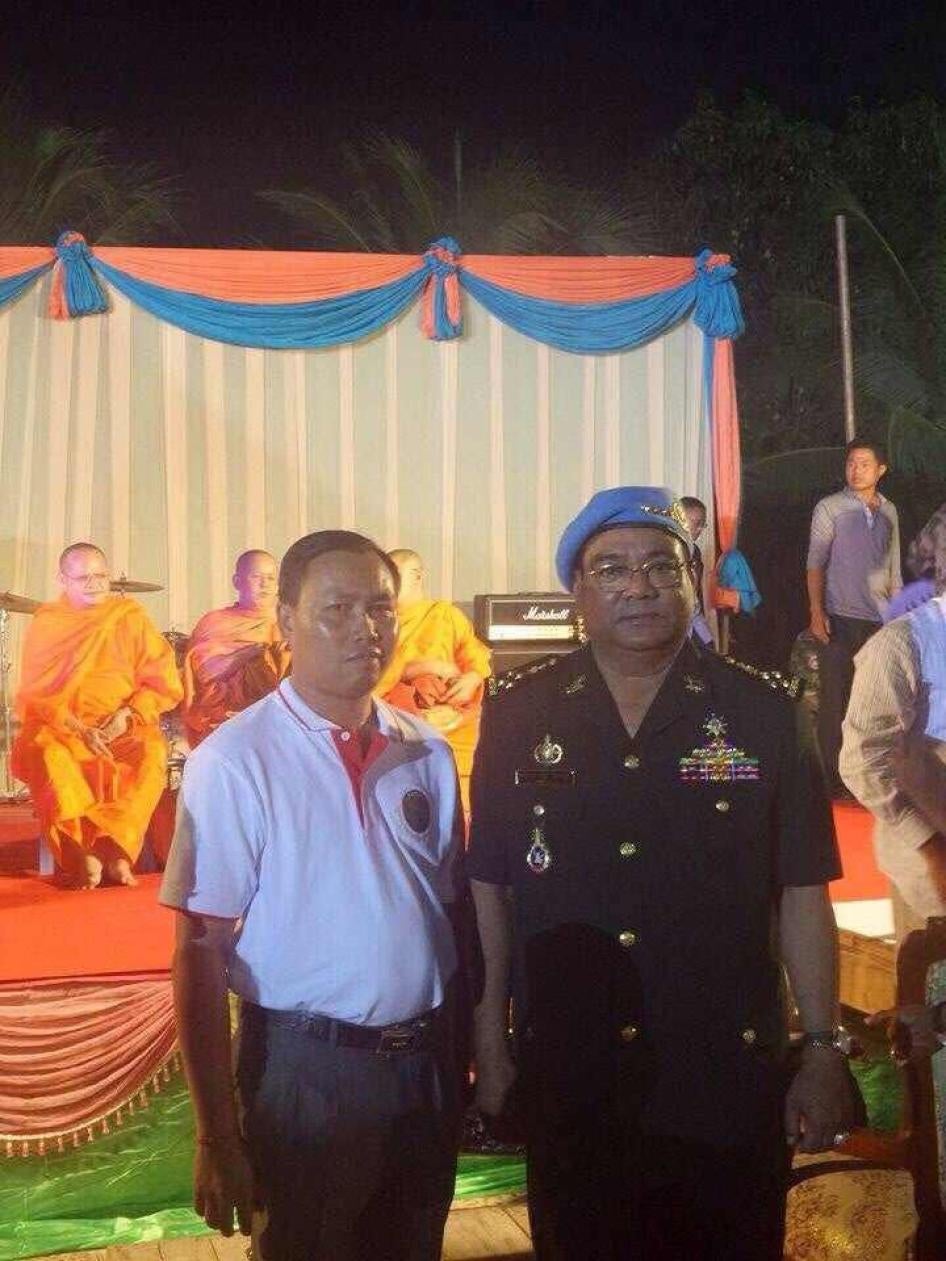 Dieng Saran with Hing Bunhieng. Source: human rights monitors’ collection from social media.