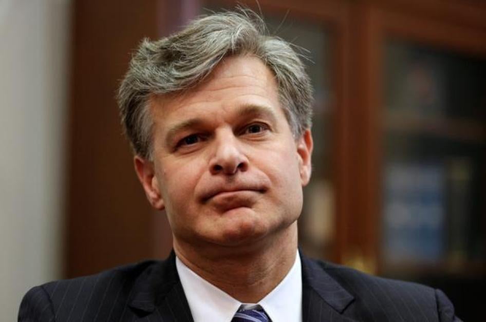 Christopher Wray presser photo 