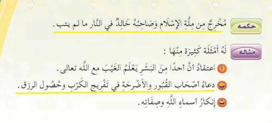 Tawhid, Student Book, Fourth Grade, Second Semester, 2016-17 p. 31.