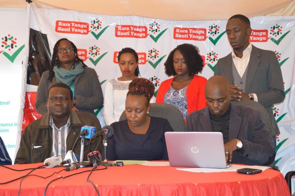 Members of Kura Yangu Sauti Yangu address the media after the NGO Board asked them to stop their operations On Monday November 6, 2017.