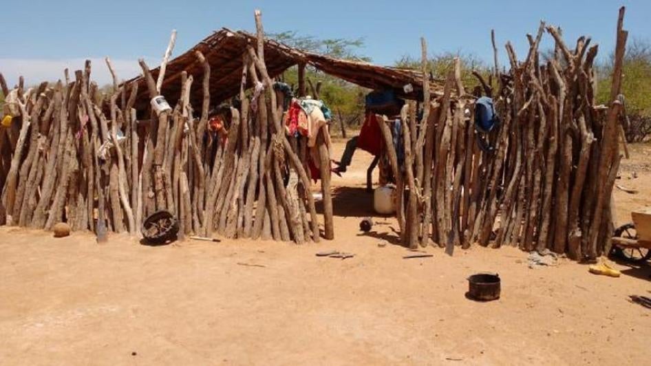 Una casa en una comunidad rural wayúu en La Guajira, Colombia, junio de 2016.