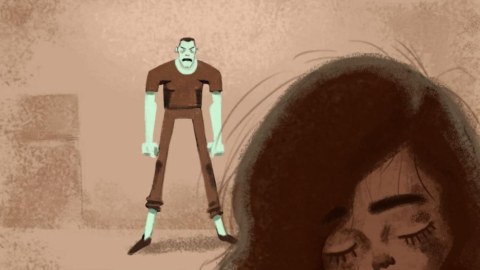 Cartoon about Domestic Violence by Tatiana Zelenskaya