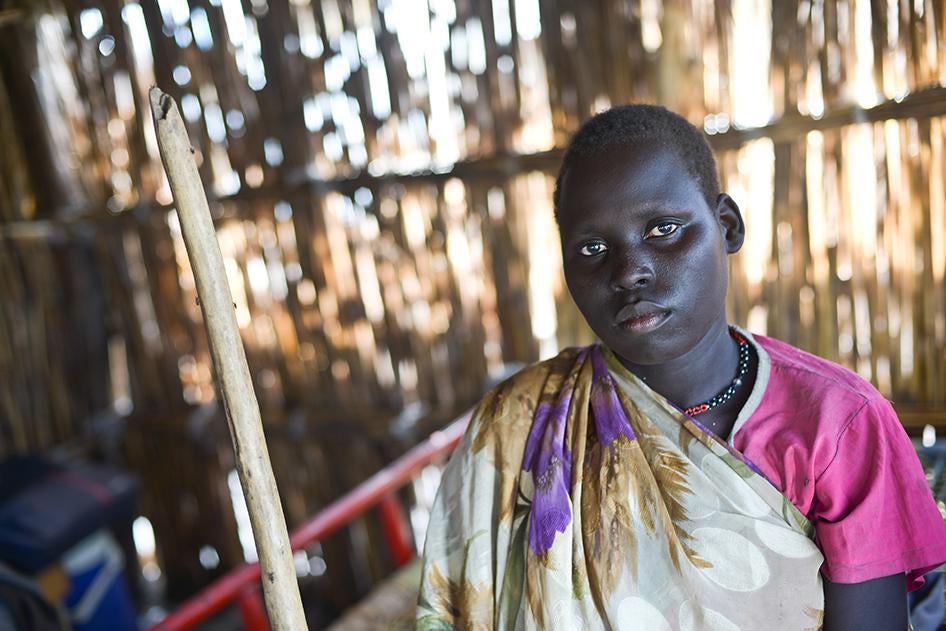 Angelina, 20, from Koch, Unity State, was spared in May when members of government aligned militia abducted three women and a teenage girl that she was hiding with. 